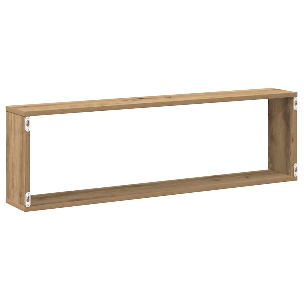 Würfel-Wandregale 2 Stk. Artisan-Eiche 100x15x30 Holzwerkstoff