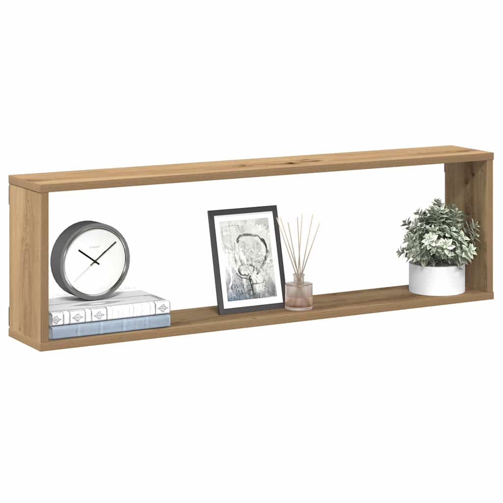 Würfel-Wandregale 2 Stk. Artisan-Eiche 100x15x30 Holzwerkstoff