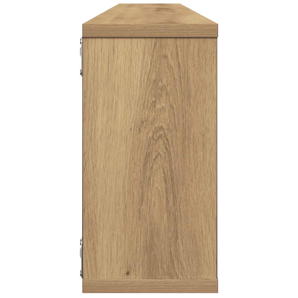 Würfel-Wandregale 4 Stk. Artisan-Eiche 100x15x30 Holzwerkstoff