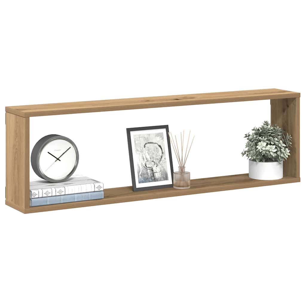 Würfel-Wandregale 4 Stk. Artisan-Eiche 100x15x30 Holzwerkstoff