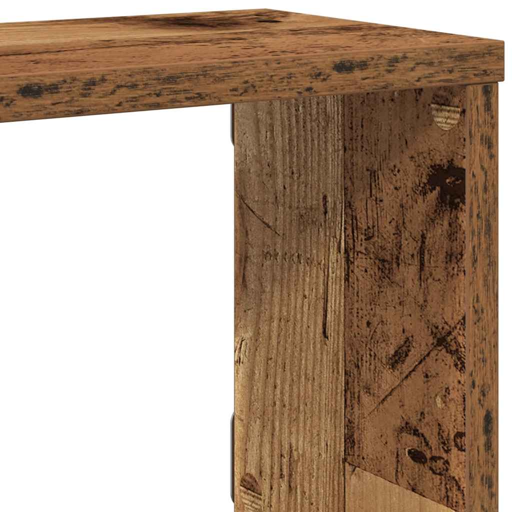 Würfel-Wandregale 4 Stk. Altholz-Optik 60x15x23 Holzwerkstoff