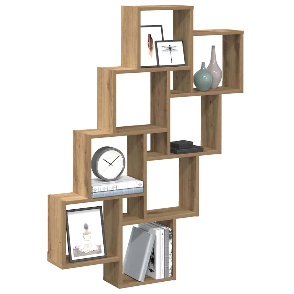 Würfelregal Artisan-Eiche 90x15x119,5 cm Holzwerkstoff