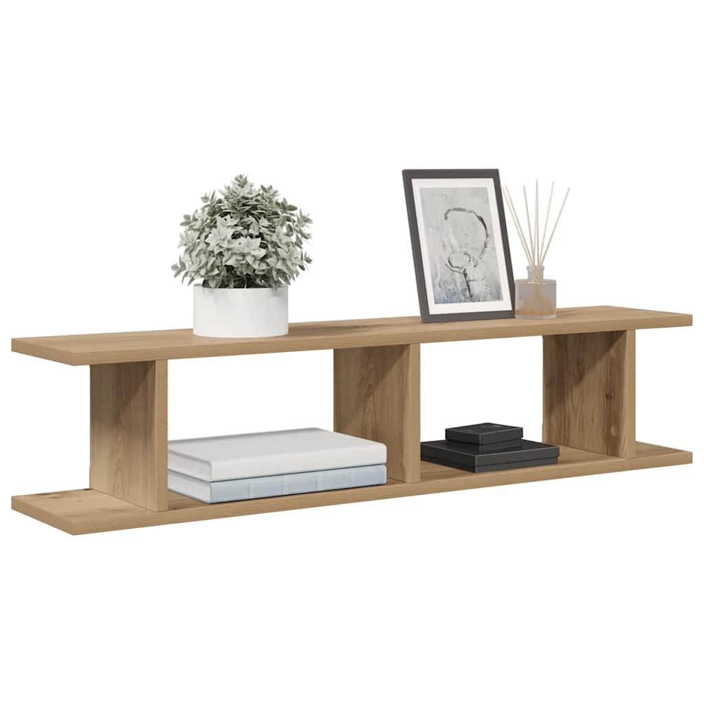 Wandregale 2 Stk. Artisan-Eiche 90x18x20 cm Holzwerkstoff