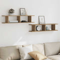 Wandregale 2 Stk. Artisan-Eiche 90x18x20 cm Holzwerkstoff