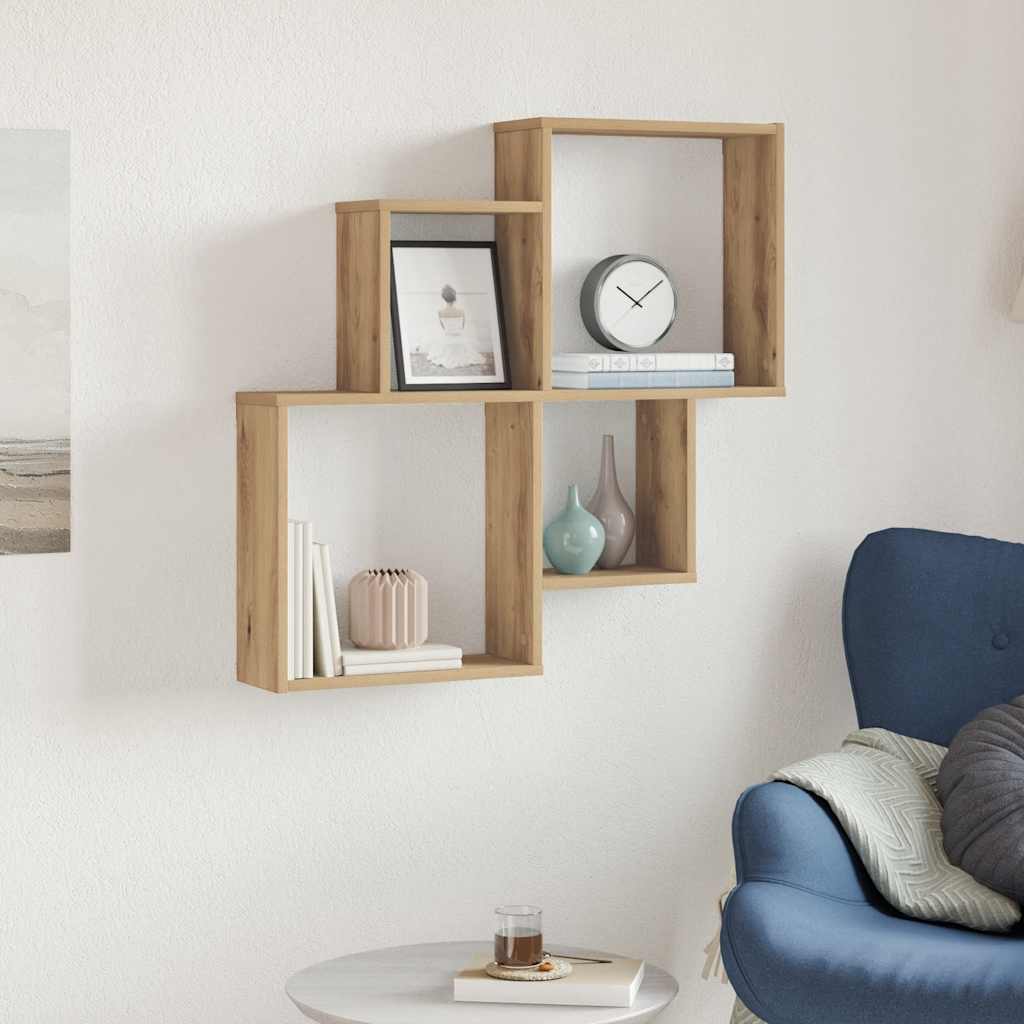 Wandregal Artisan-Eiche 80x15x78,5 cm Holzwerkstoff