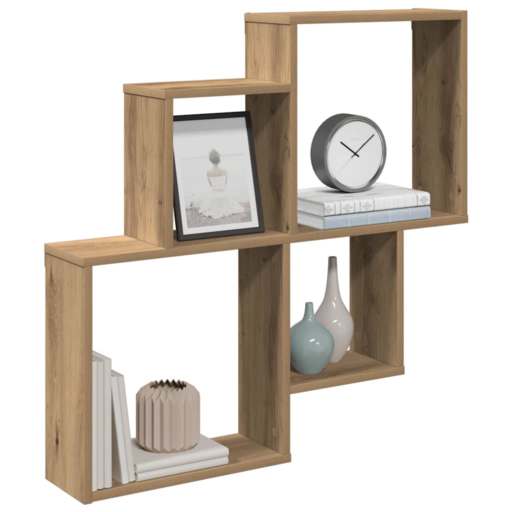 Wandregal Artisan-Eiche 80x15x78,5 cm Holzwerkstoff