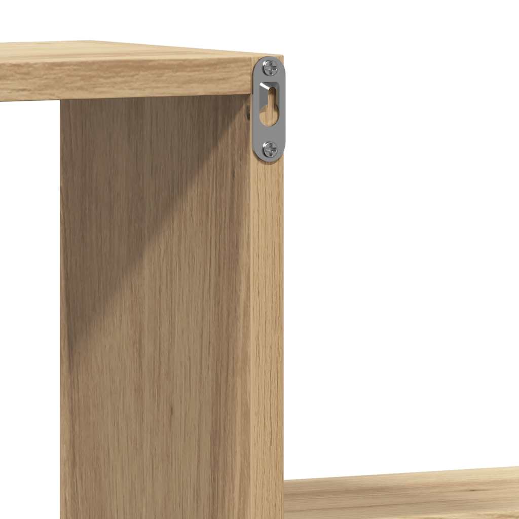 Wandregale 2 Stk. Artisan-Eiche 100x15x20 cm Holzwerkstoff