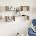 Wandregale 2 Stk. Artisan-Eiche 100x15x20 cm Holzwerkstoff