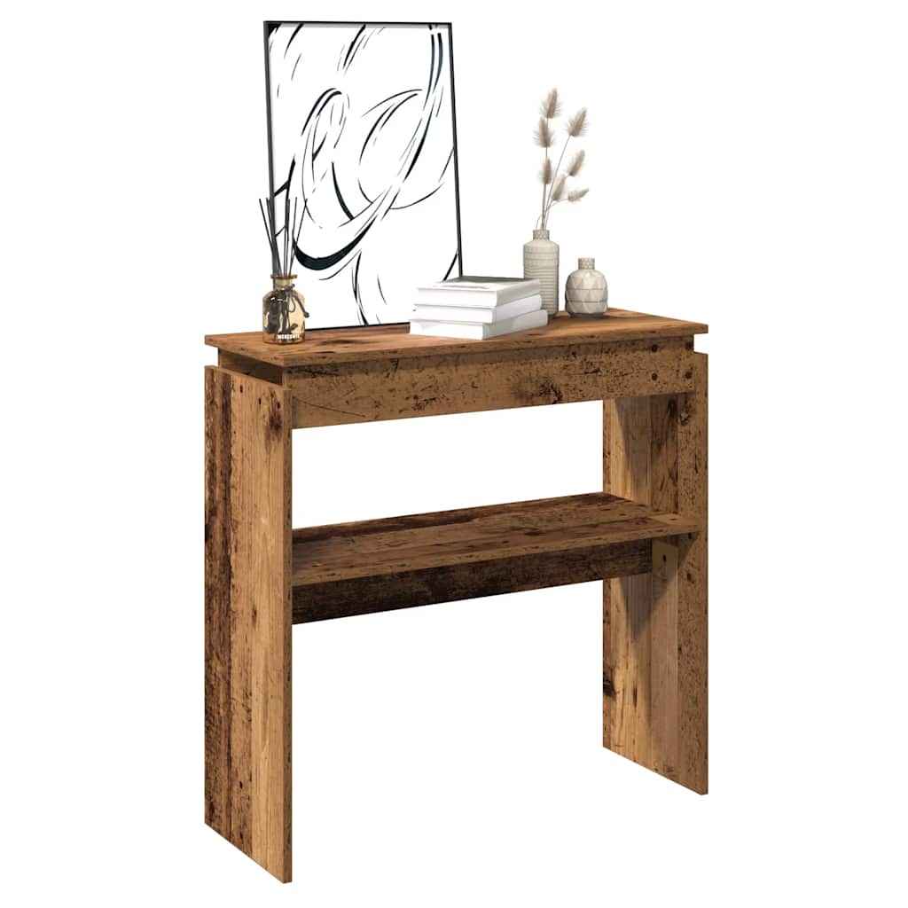 Konsolentisch Altholz-Optik 102x30x80 cm Holzwerkstoff