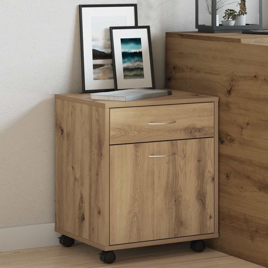 Rollcontainer Artisan-Eiche 45x38x54 cm Holzwerkstoff