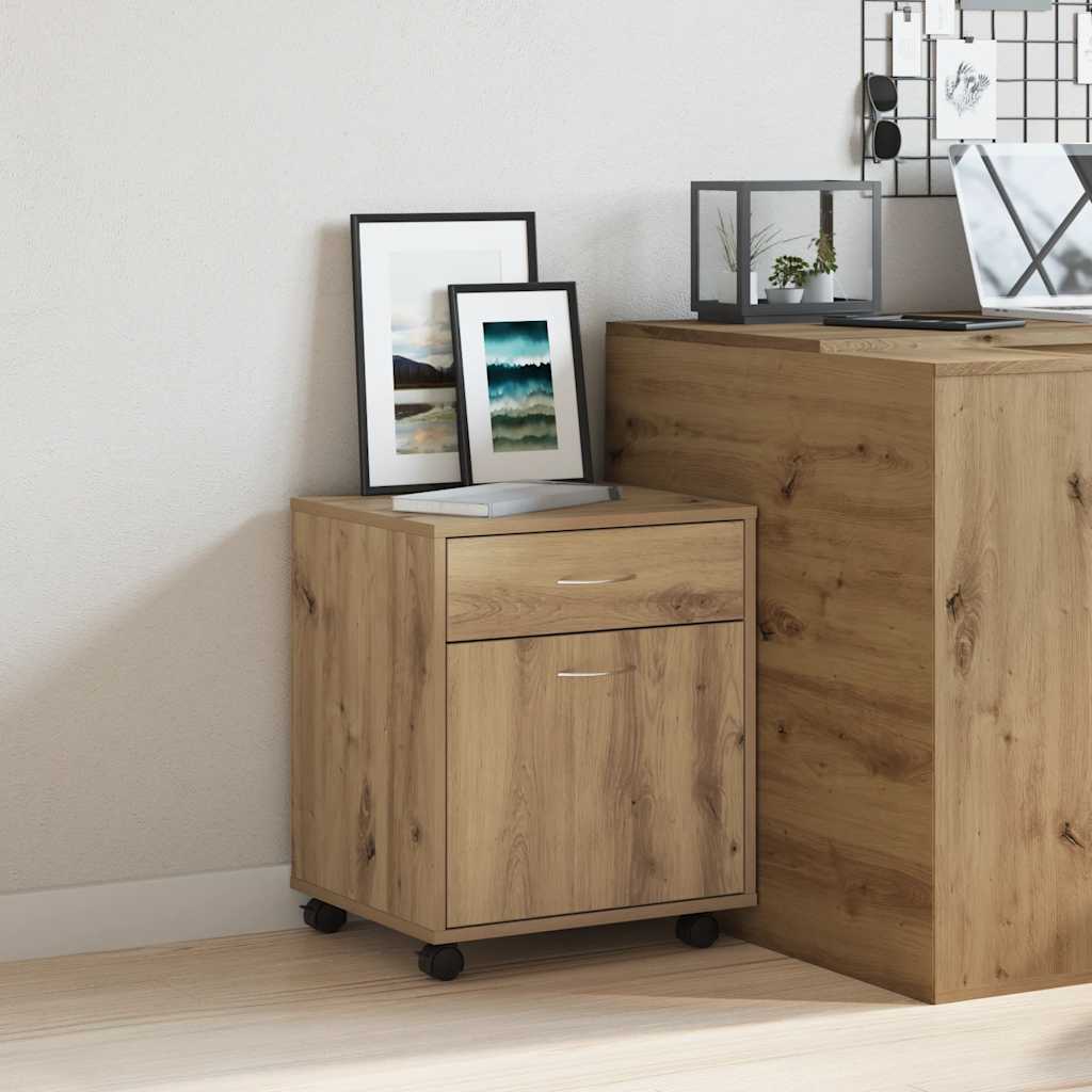 Rollcontainer Artisan-Eiche 45x38x54 cm Holzwerkstoff