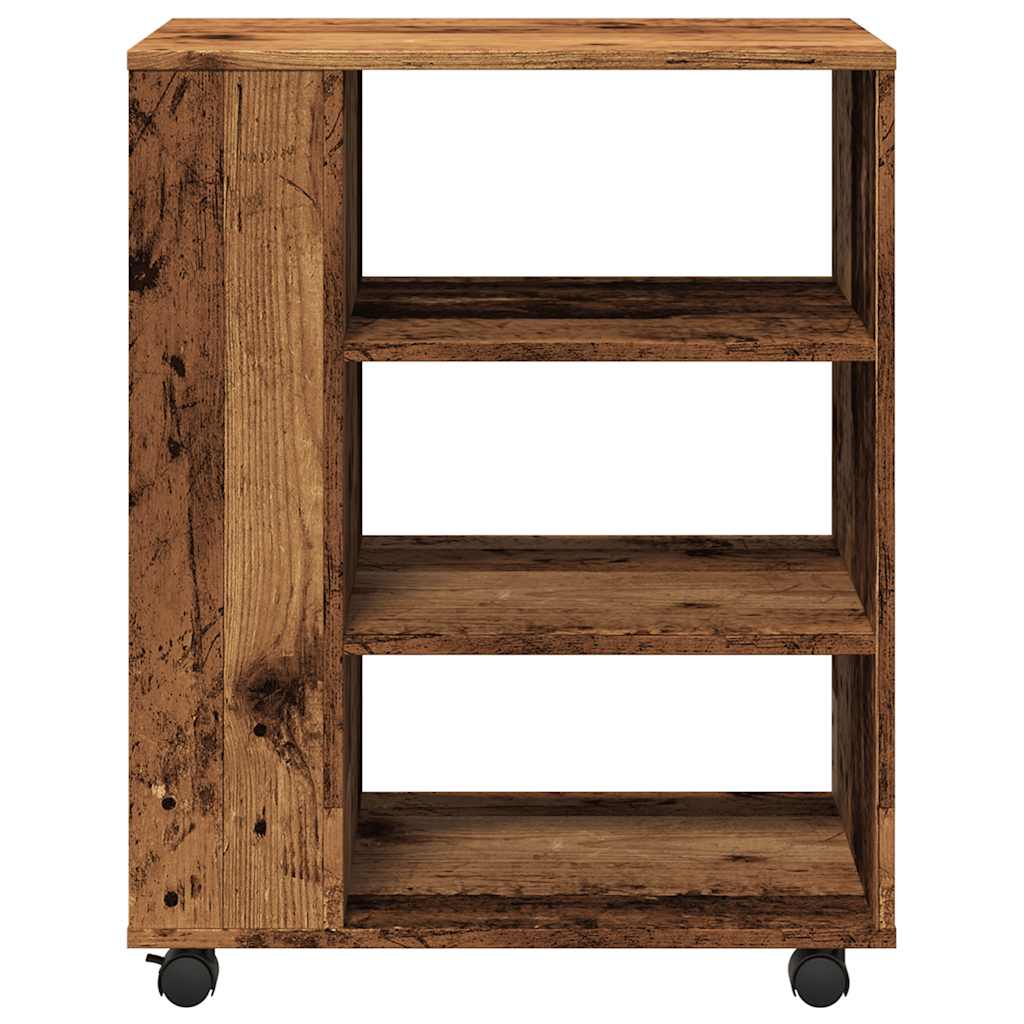 Rollcontainer Altholz-Optik 60x35x75 cm Holzwerkstoff