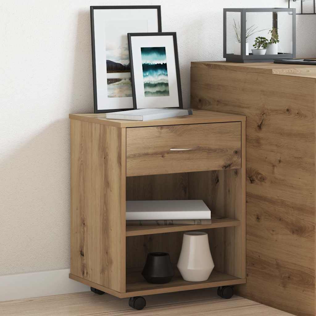 Rollcontainer Artisan-Eiche 46x36x59 cm Holzwerkstoff