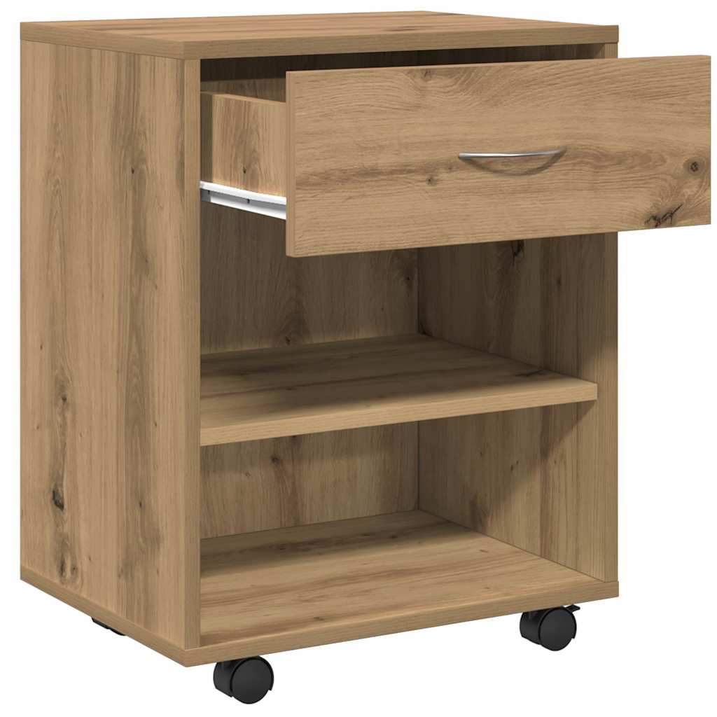 Rollcontainer Artisan-Eiche 46x36x59 cm Holzwerkstoff