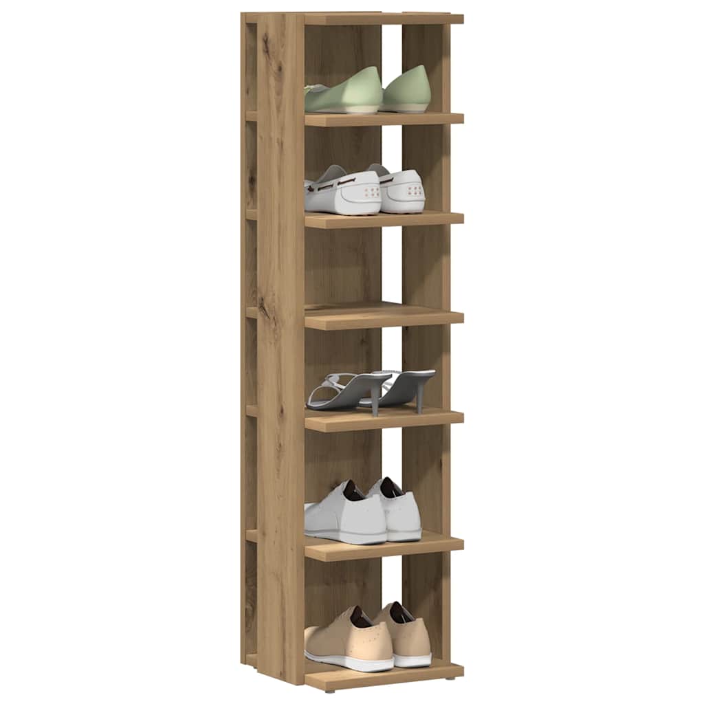 Schuhschrank Artisan-Eiche 28x27x102 cm Holzwerkstoff