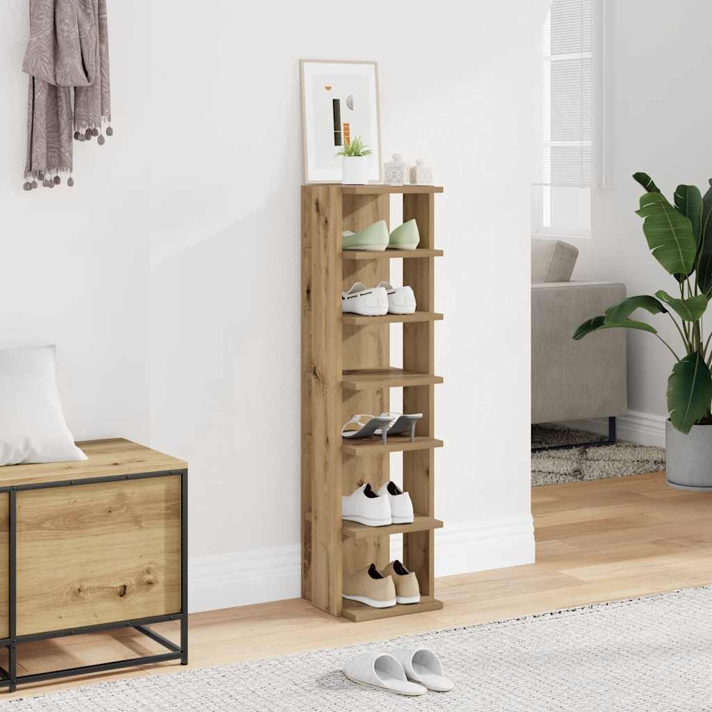Schuhschrank Artisan-Eiche 28x27x102 cm Holzwerkstoff