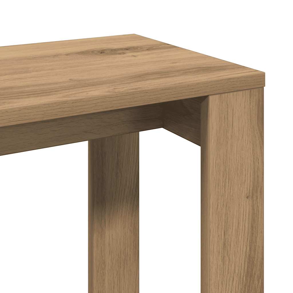 Satztische 3 Stk. Artisan-Eiche Holzwerkstoff