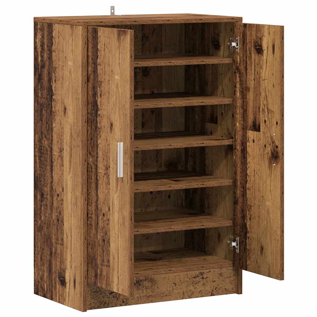 Schuhschrank Altholz-Optik 60x35x92 cm Holzwerkstoff