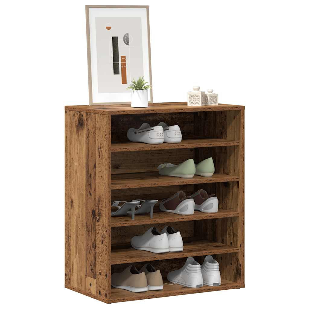Schuhregal Altholz-Optik 60x35x70 cm Holzwerkstoff