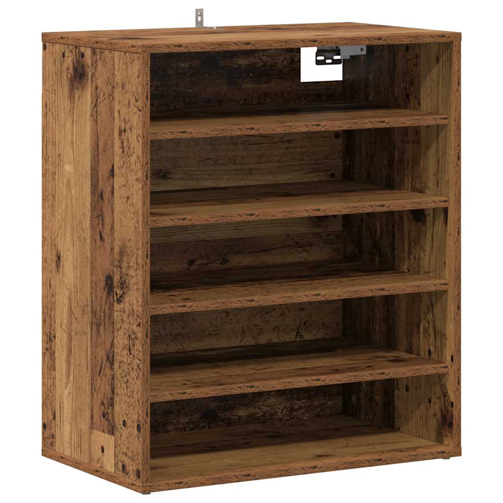 Schuhregal Altholz-Optik 60x35x70 cm Holzwerkstoff