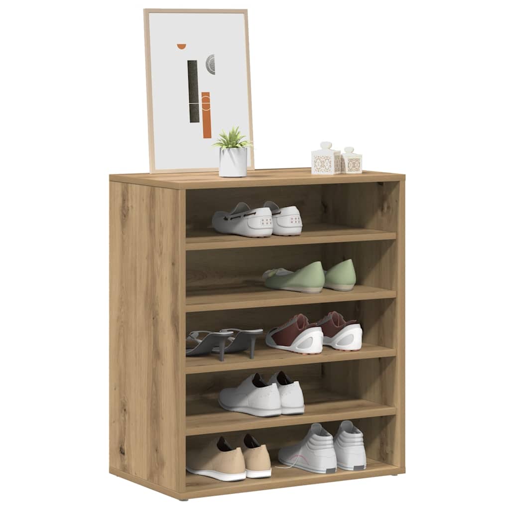 Schuhregal Artisan-Eiche 60x35x70 cm Holzwerkstoff