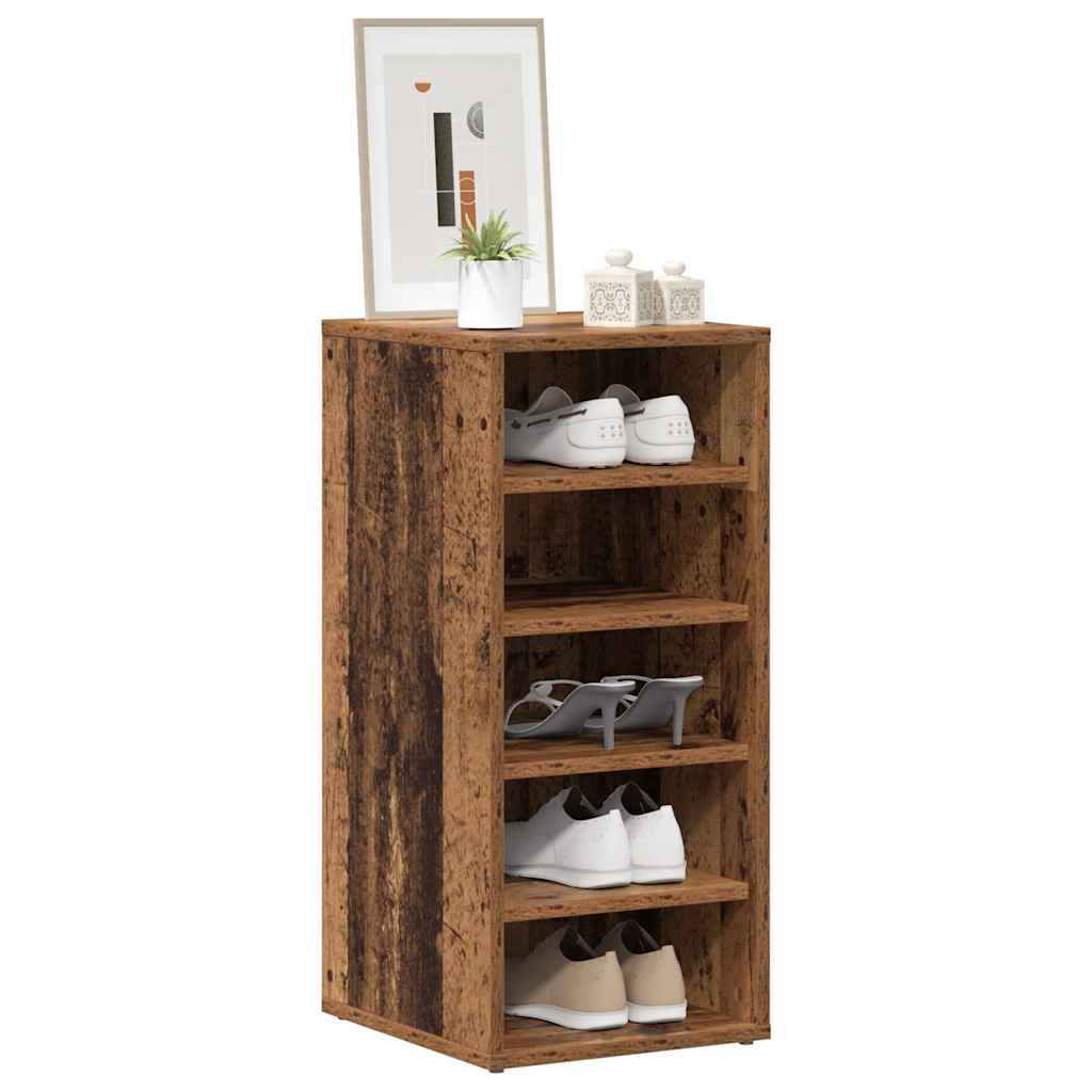 Schuhschrank Altholz-Optik 32x35x70 cm Holzwerkstoff