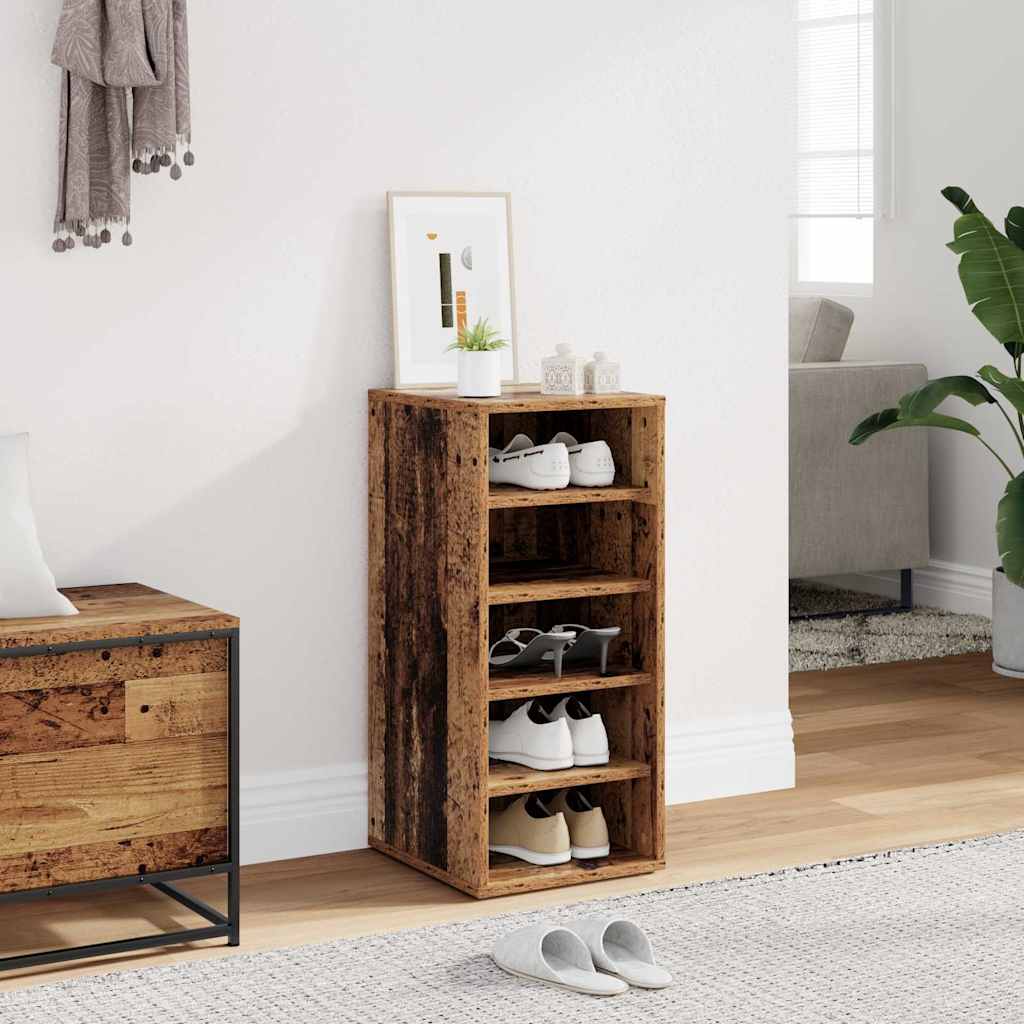 Schuhschrank Altholz-Optik 32x35x70 cm Holzwerkstoff