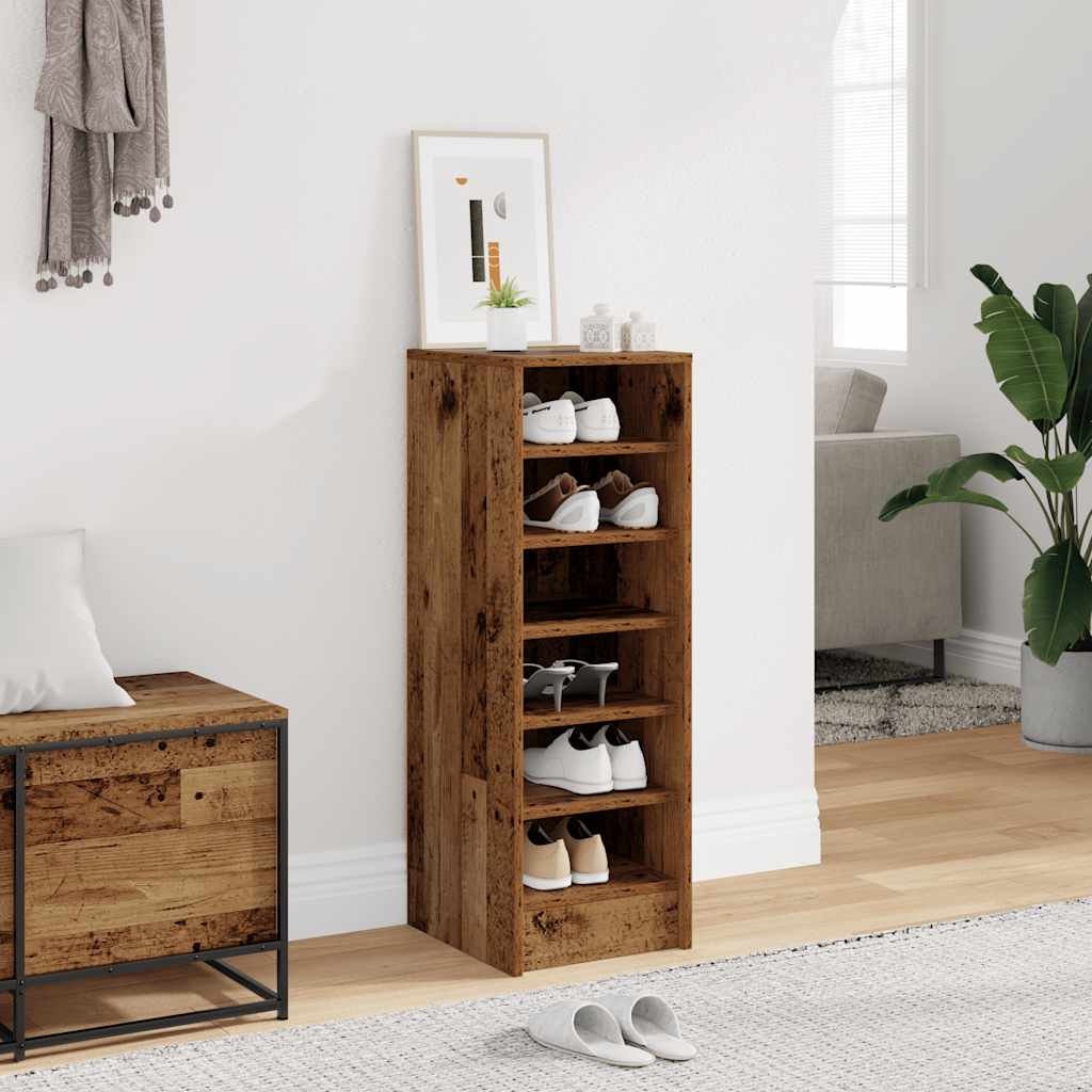 Schuhschrank Altholz-Optik 32x35x92 cm Holzwerkstoff