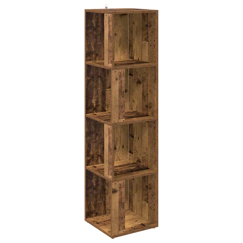 Eckregal Altholz-Optik 33x33x132 cm Holzwerkstoff