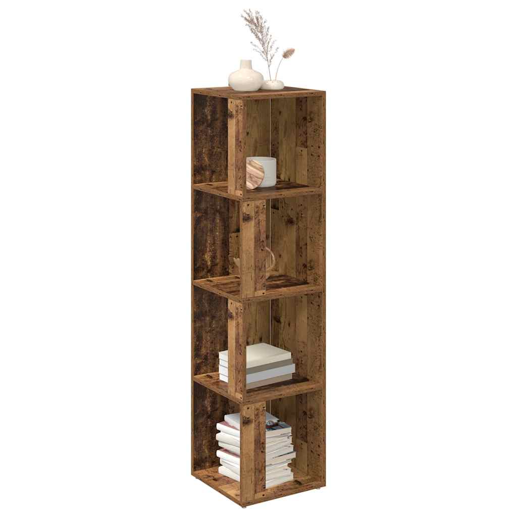 Eckregal Altholz-Optik 33x33x132 cm Holzwerkstoff