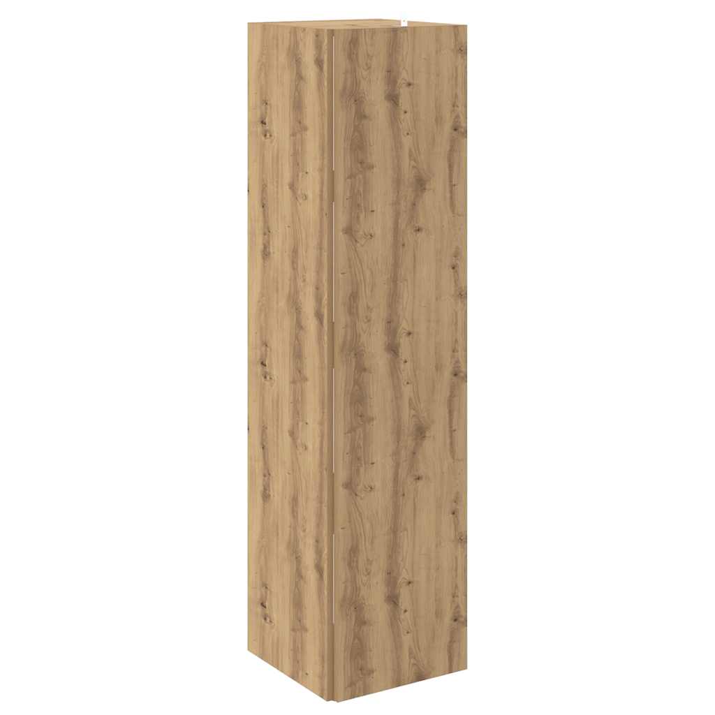Eckregal Artisan-Eiche 33x33x132 cm Holzwerkstoff
