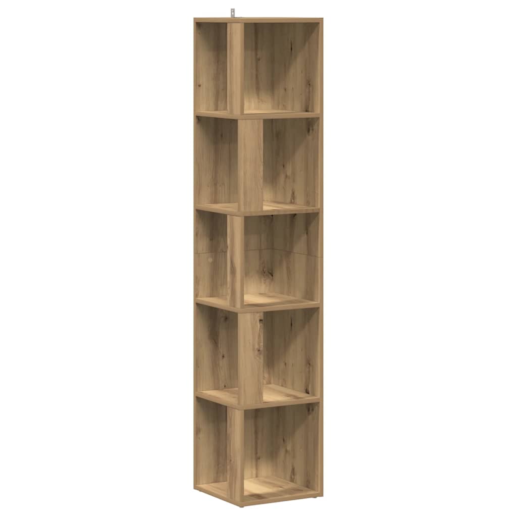 Eckregal Artisan-Eiche 33x33x165 cm Holzwerkstoff