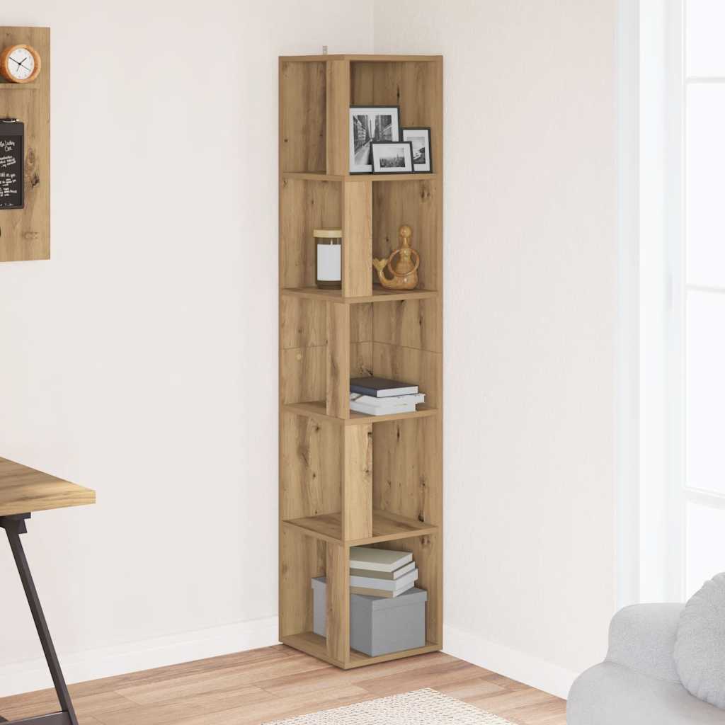 Eckregal Artisan-Eiche 33x33x165 cm Holzwerkstoff