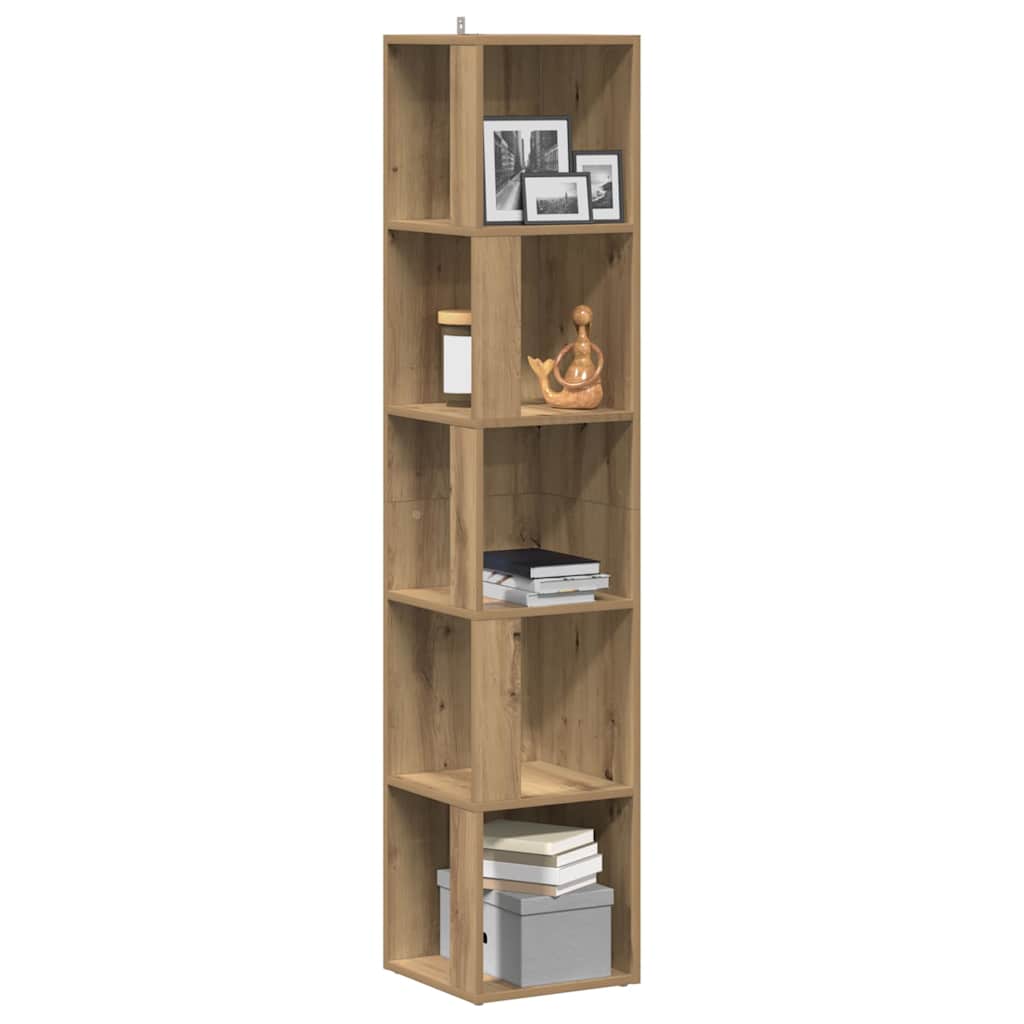 Eckregal Artisan-Eiche 33x33x165 cm Holzwerkstoff