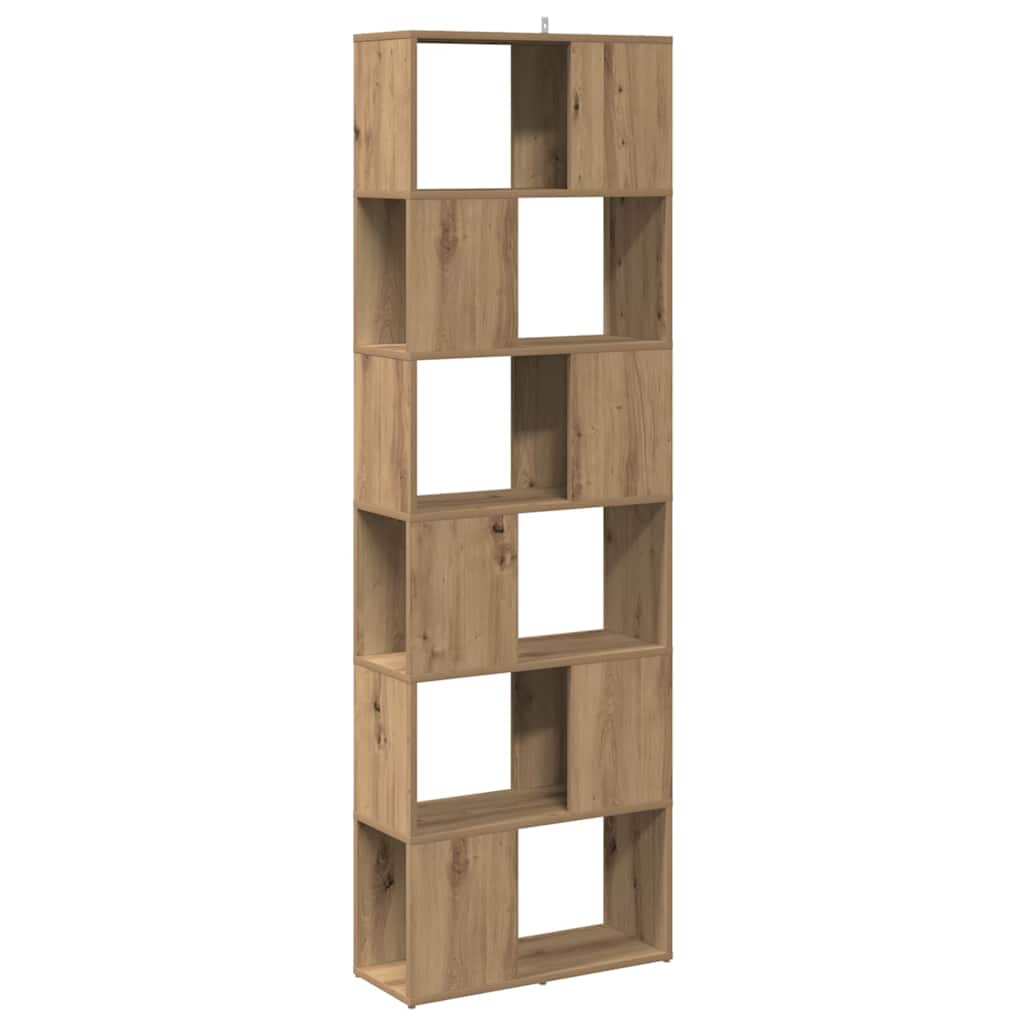 Bücherregal/Raumteiler Artisan-Eiche 60x24x186 cm