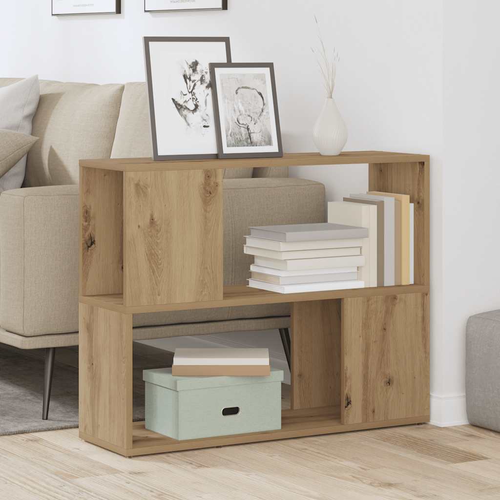 Bücherregal/Raumteiler Artisan-Eiche 80x24x63 cm