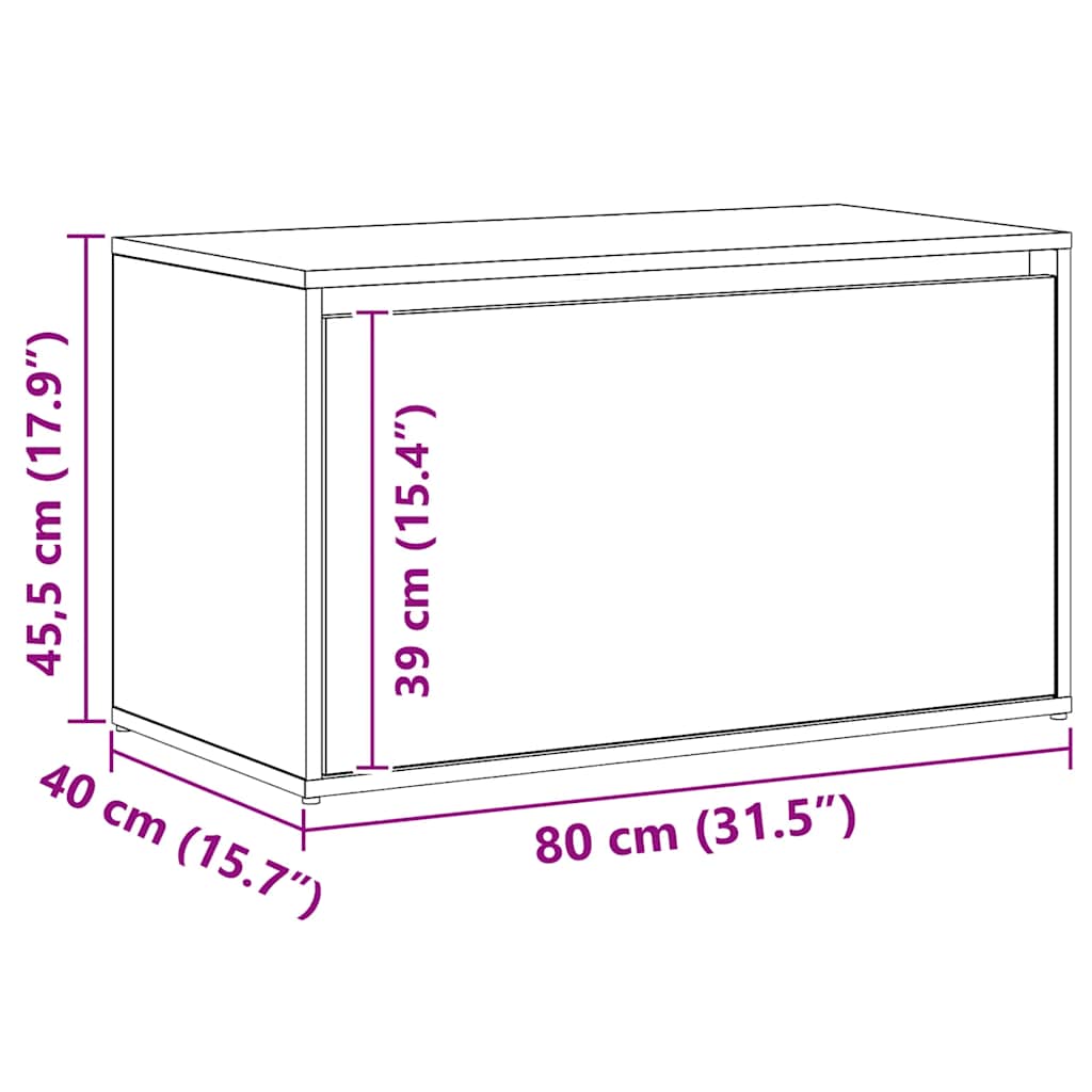 Flurbank 80x40x45 cm Artisan-Eiche Holzwerkstoff