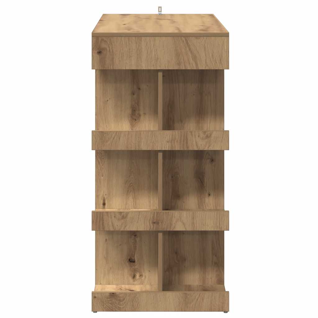 Bartisch mit Regal Artisan-Eiche 100x48x101,5 cm