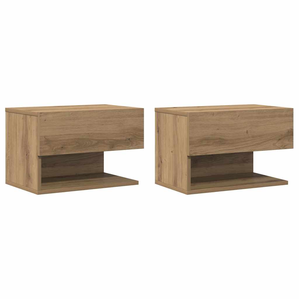 Wand-Nachttische 2 Stk. Artisan-Eiche