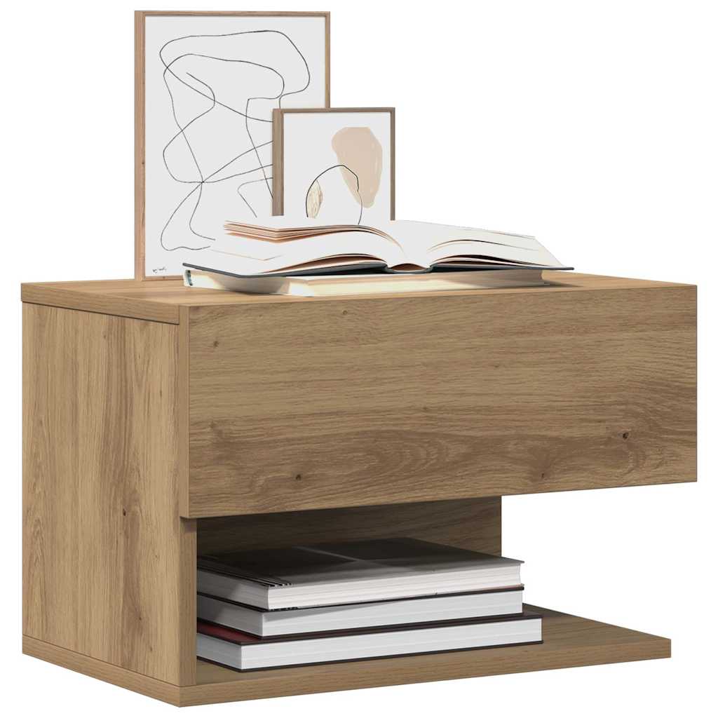 Wand-Nachttische 2 Stk. Artisan-Eiche