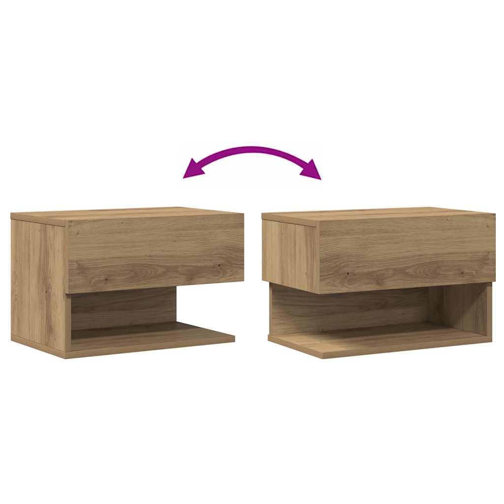 Wand-Nachttische 2 Stk. Artisan-Eiche