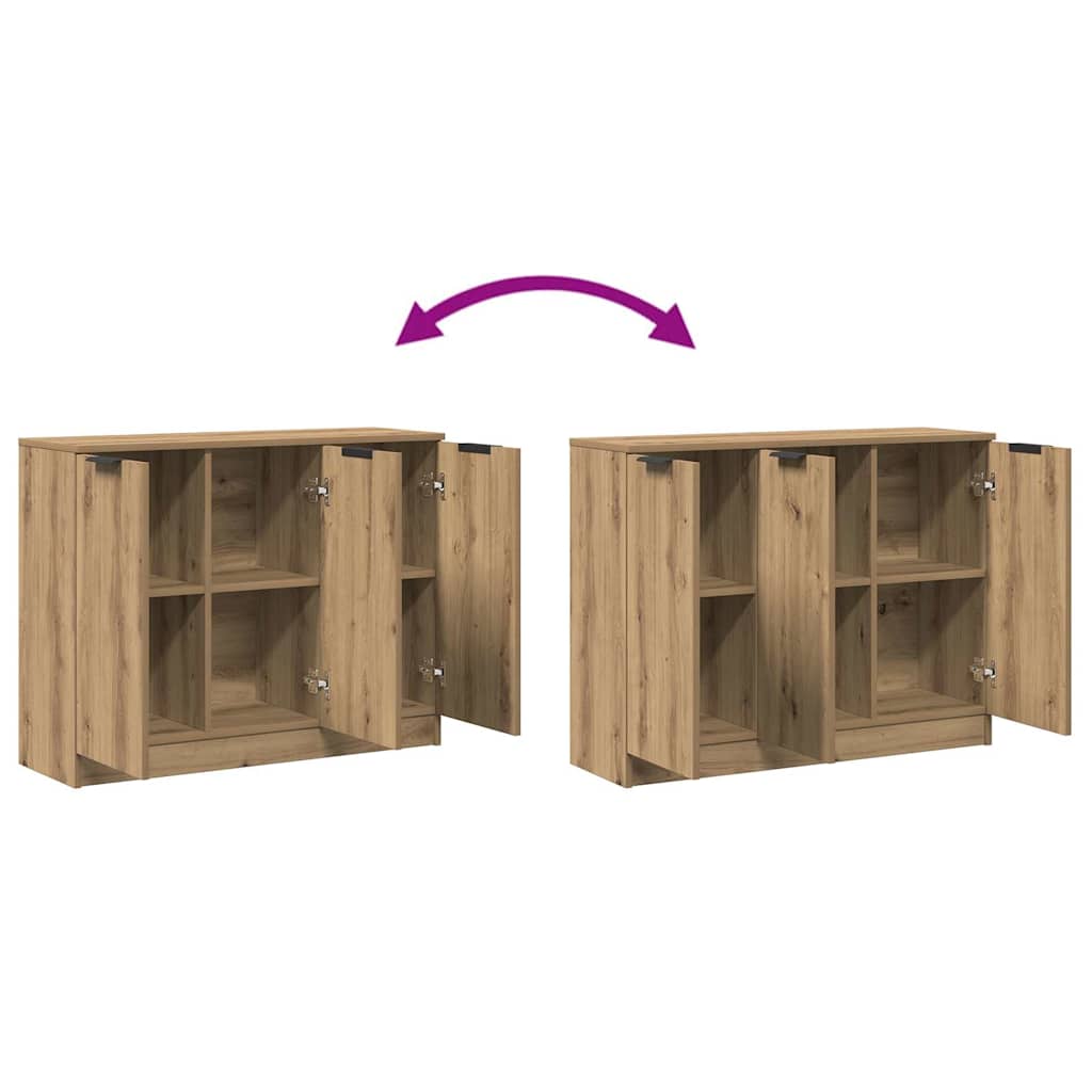 Sideboard Artisan-Eiche 90,5x30x70 cm Holzwerkstoff