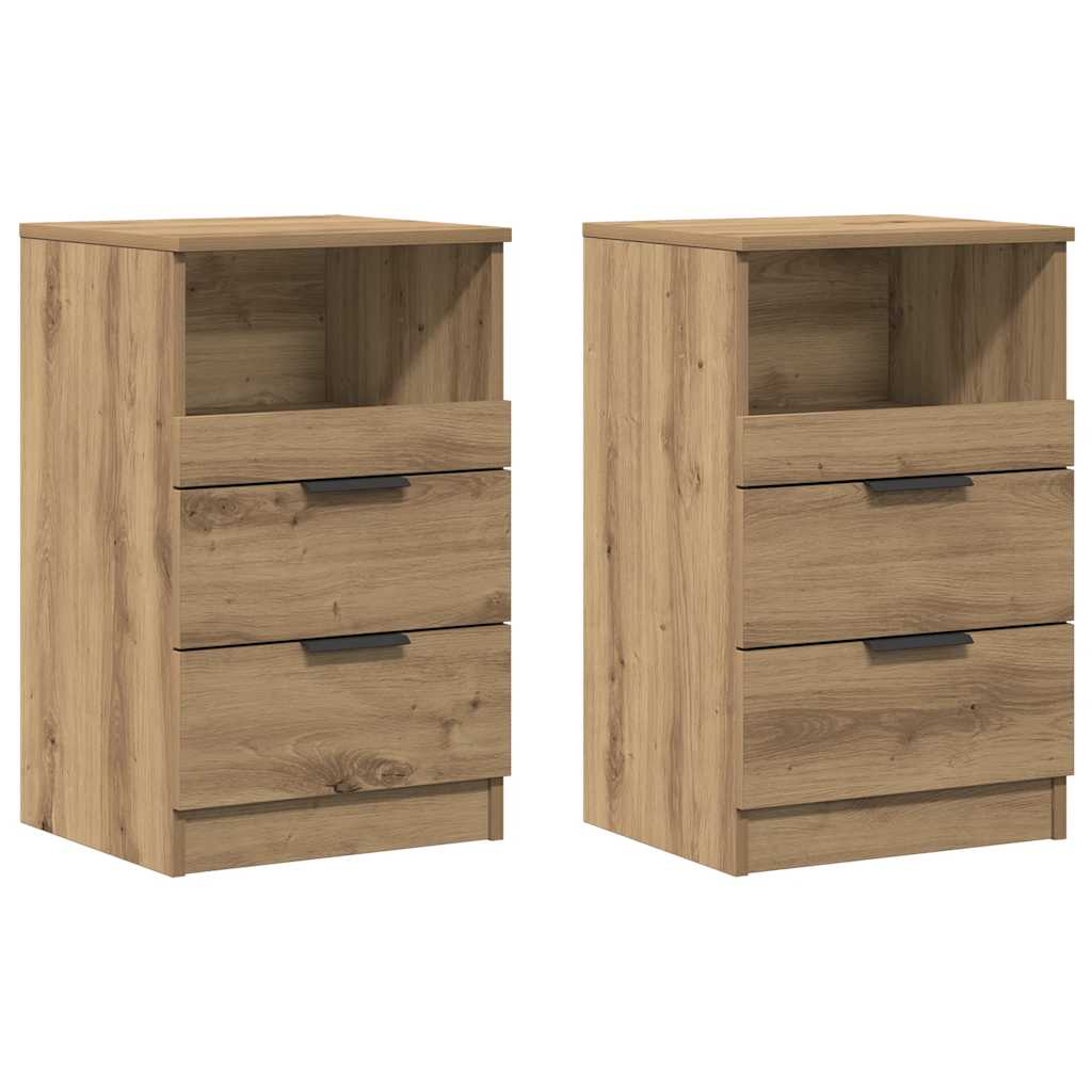 Nachttische 2 Stk. Artisan-Eiche 40x36x65 cm Holzwerkstoff