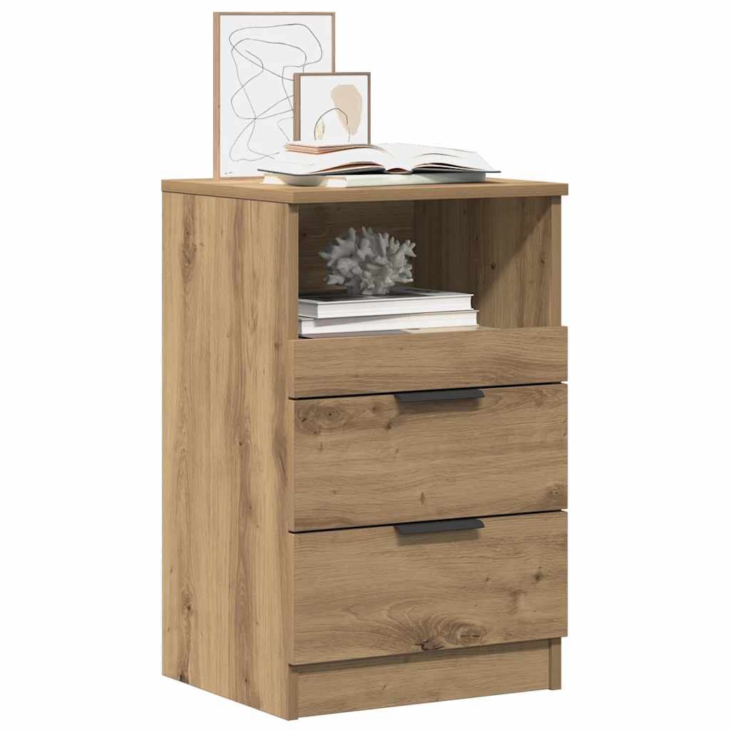 Nachttische 2 Stk. Artisan-Eiche 40x36x65 cm Holzwerkstoff