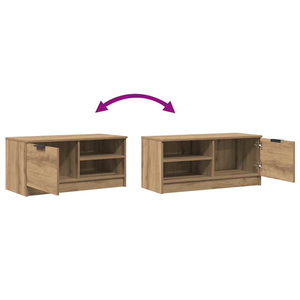TV-Schränke 2 Stk. Artisan-Eiche 80x35x36,5cm Holzwerkstoff