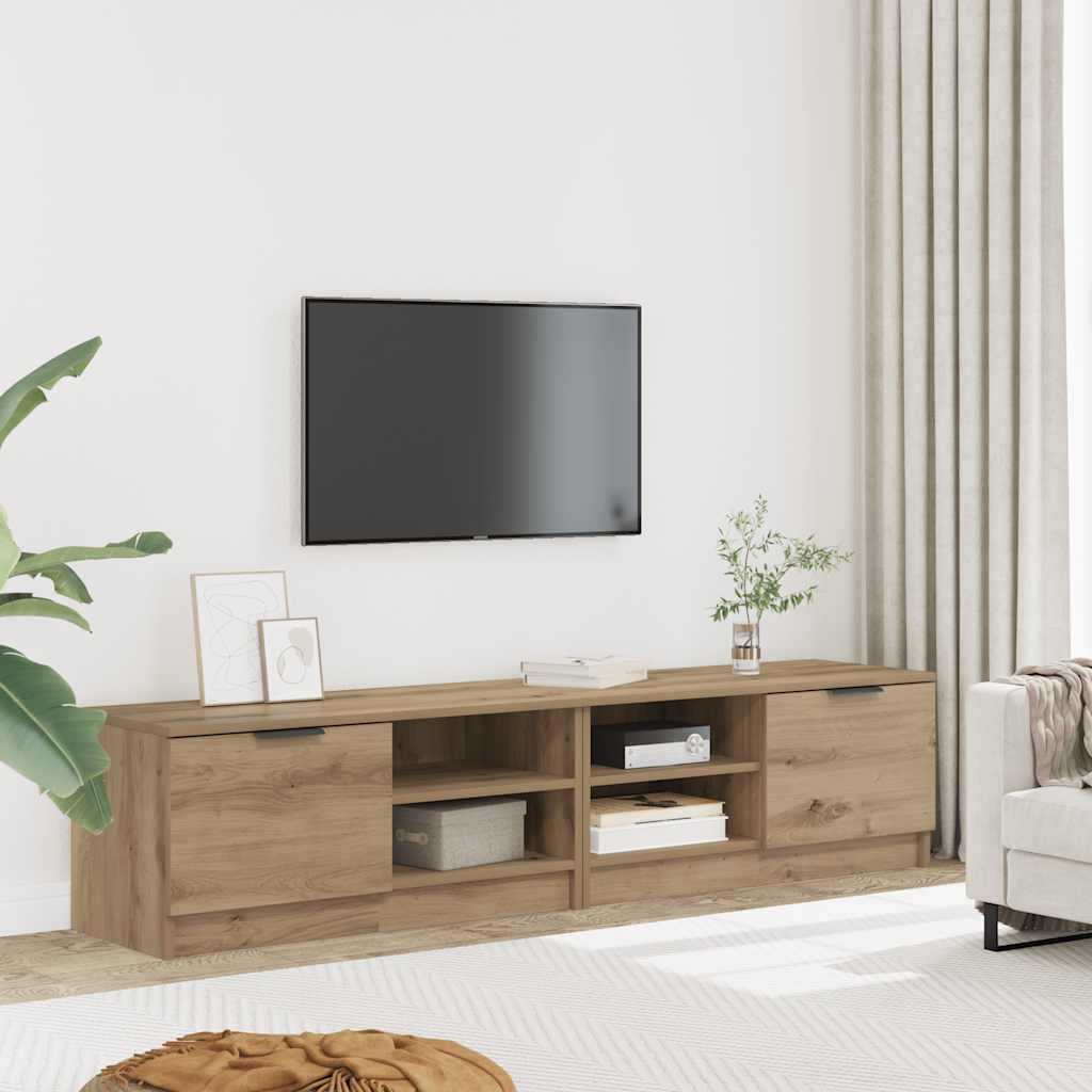 TV-Schränke 2 Stk. Artisan-Eiche 80x35x36,5cm Holzwerkstoff