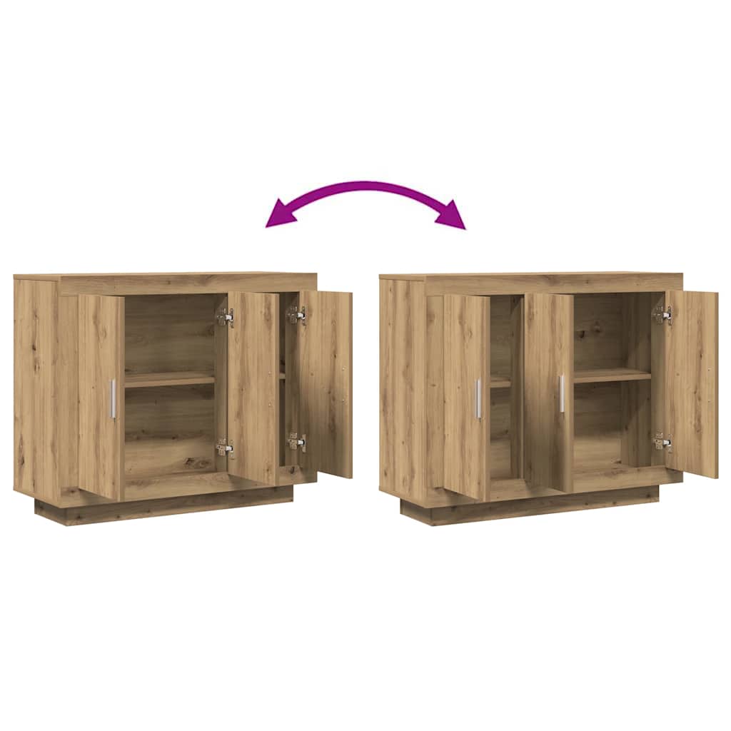 Sideboard Artisan-Eiche 92x35x75 cm Holzwerkstoff