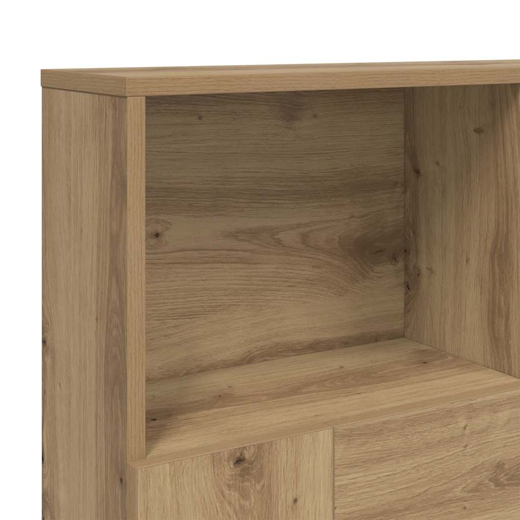 Bett-Kopfteil mit Ablagen Artisan-Eiche 120x19x103,5 cm