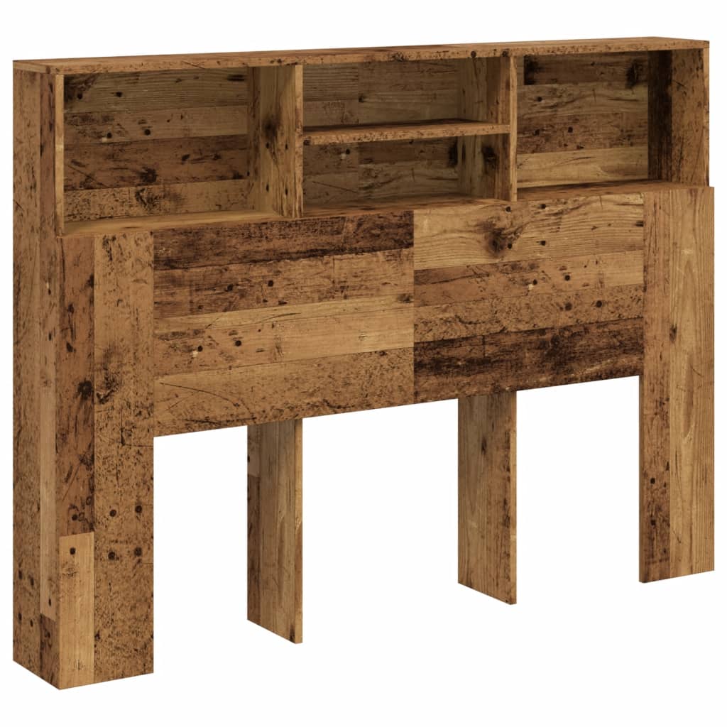 Kopfteil mit Stauraum Altholz-Optik 140x19x103,5 cm