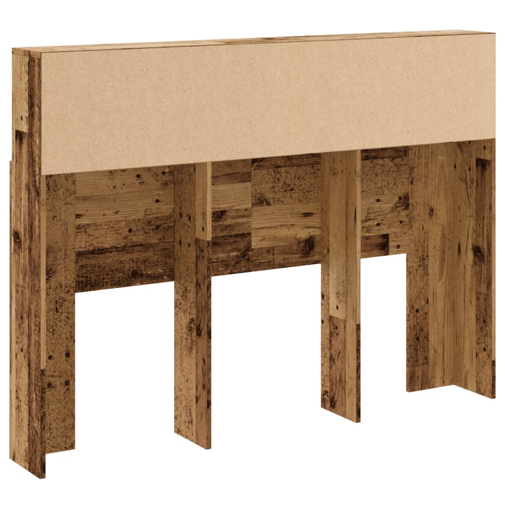 Kopfteil mit Stauraum Altholz-Optik 140x19x103,5 cm